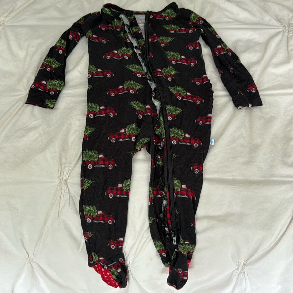 Posh Peanut Levi ruffle Footie